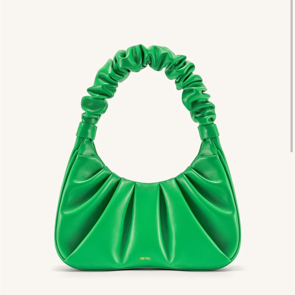 JW PEI Green Crescent Hobo with Gathered Details